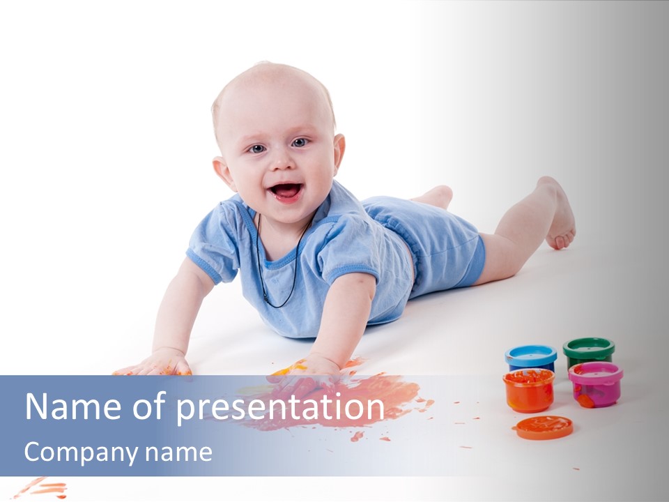 Portrait Baby Stained PowerPoint Template