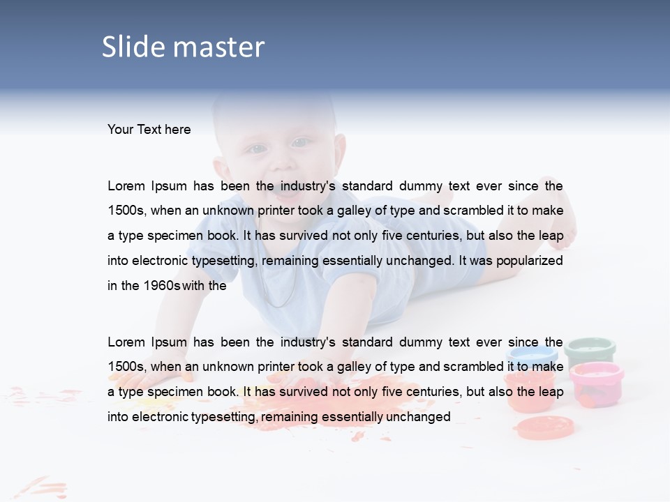 Portrait Baby Stained PowerPoint Template