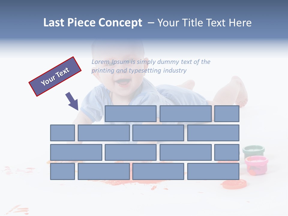 Portrait Baby Stained PowerPoint Template