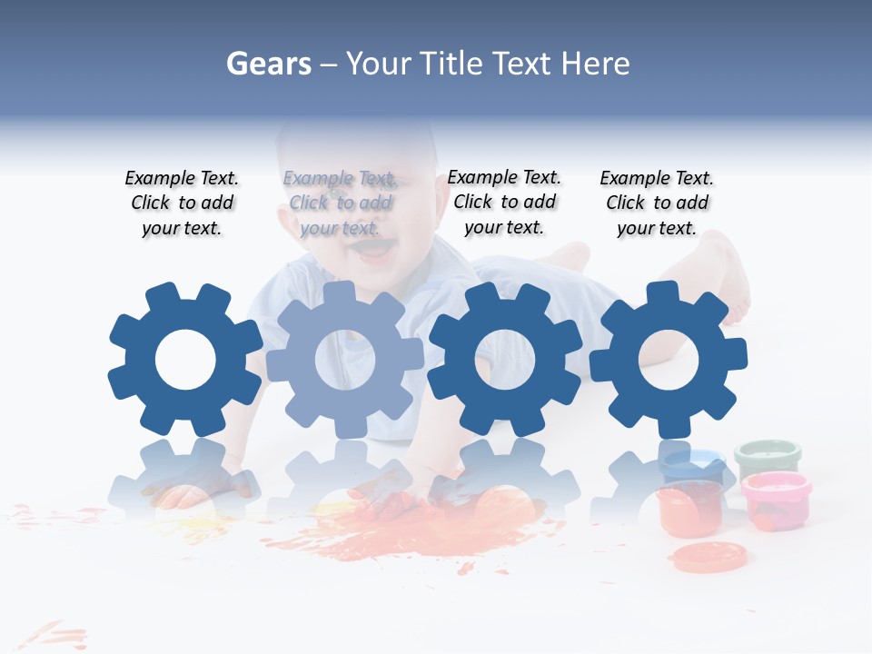 Portrait Baby Stained PowerPoint Template