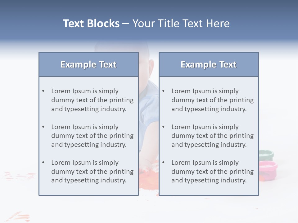 Portrait Baby Stained PowerPoint Template