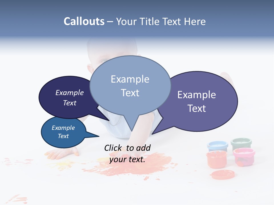 Portrait Baby Stained PowerPoint Template