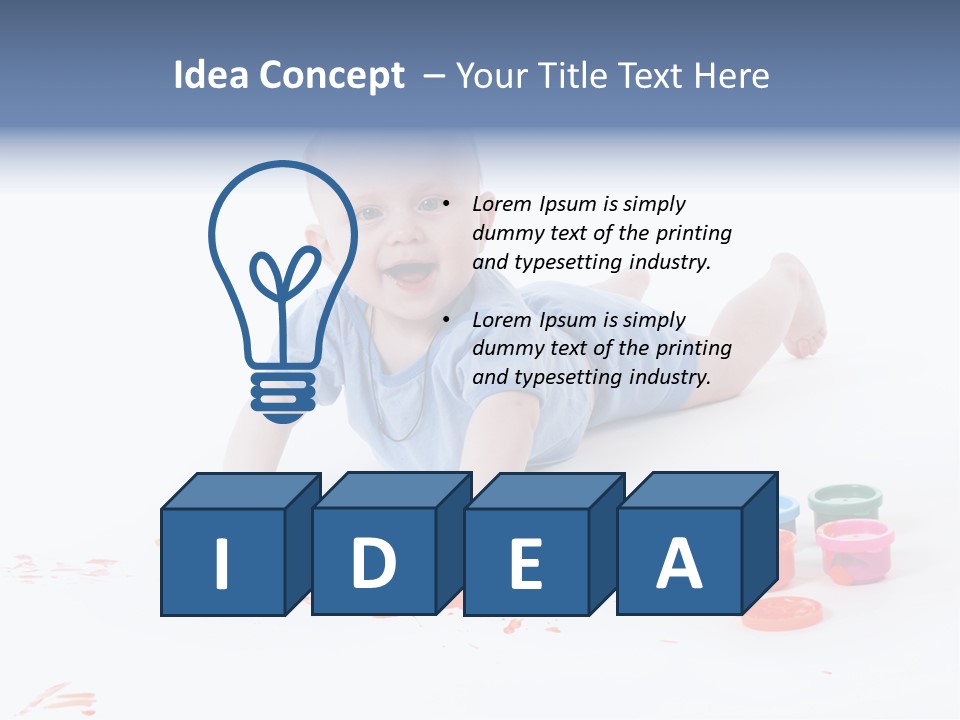 Portrait Baby Stained PowerPoint Template