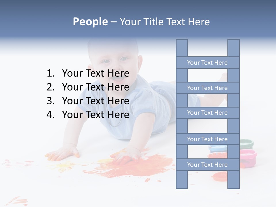 Portrait Baby Stained PowerPoint Template