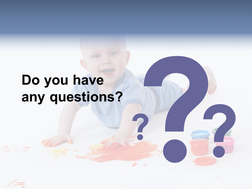 Portrait Baby Stained PowerPoint Template