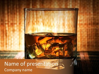 Cube Cold Brown PowerPoint Template