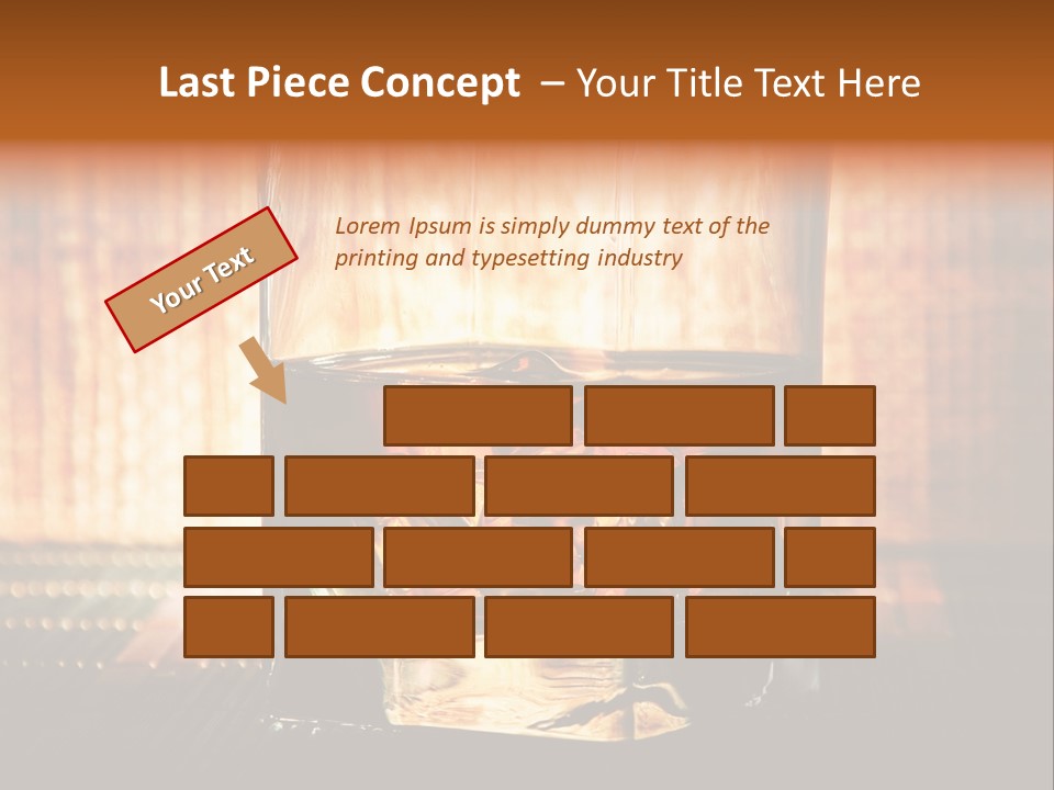 Cube Cold Brown PowerPoint Template