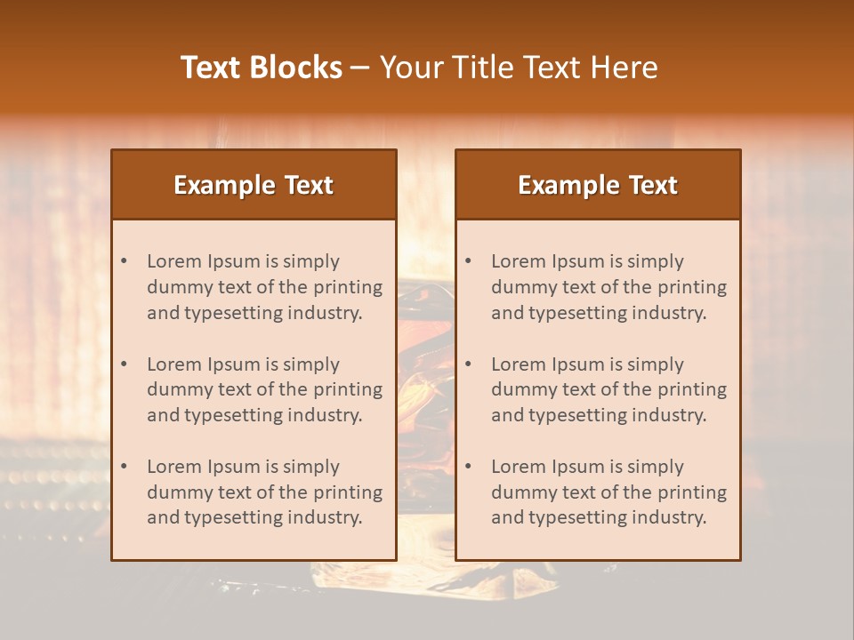 Cube Cold Brown PowerPoint Template
