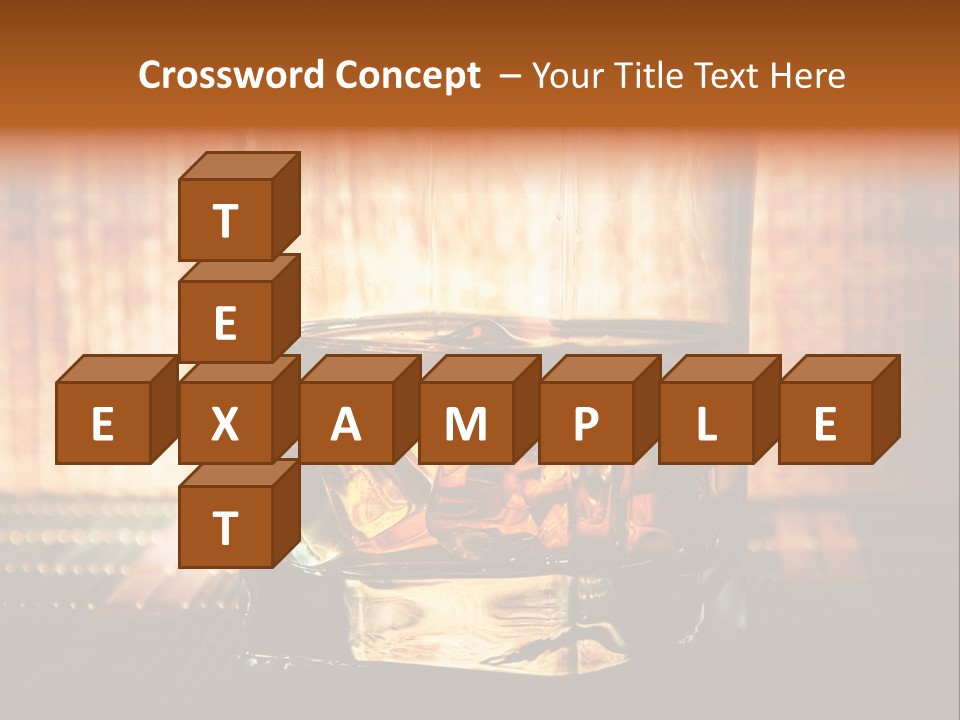 Cube Cold Brown PowerPoint Template