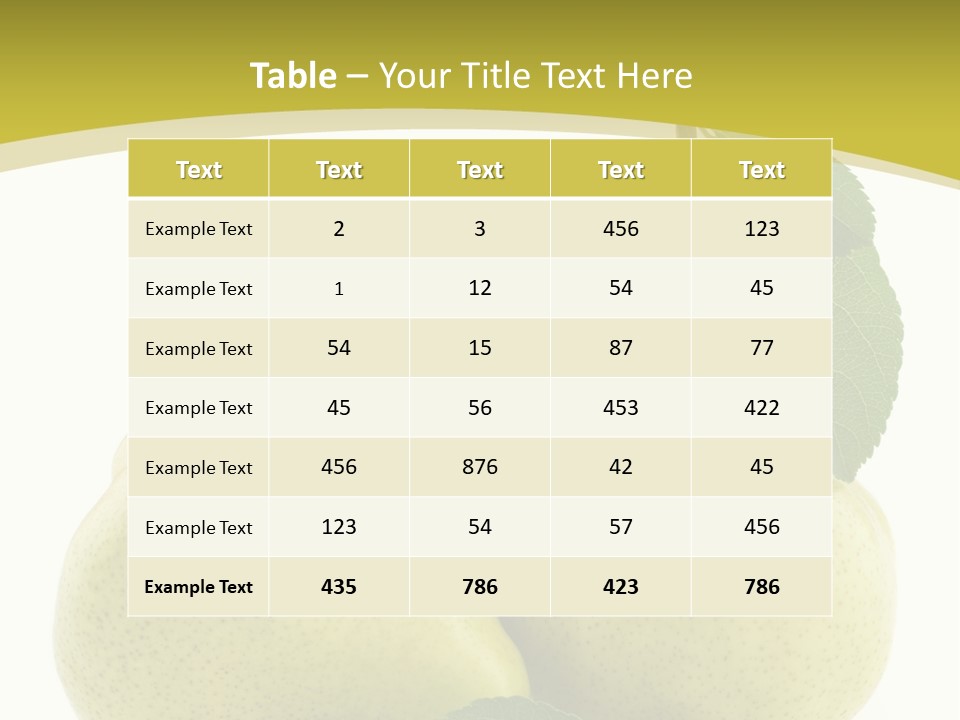 Food Background Fresh PowerPoint Template
