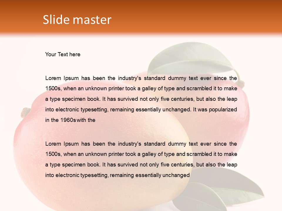 Gourmet Sweet Mango PowerPoint Template