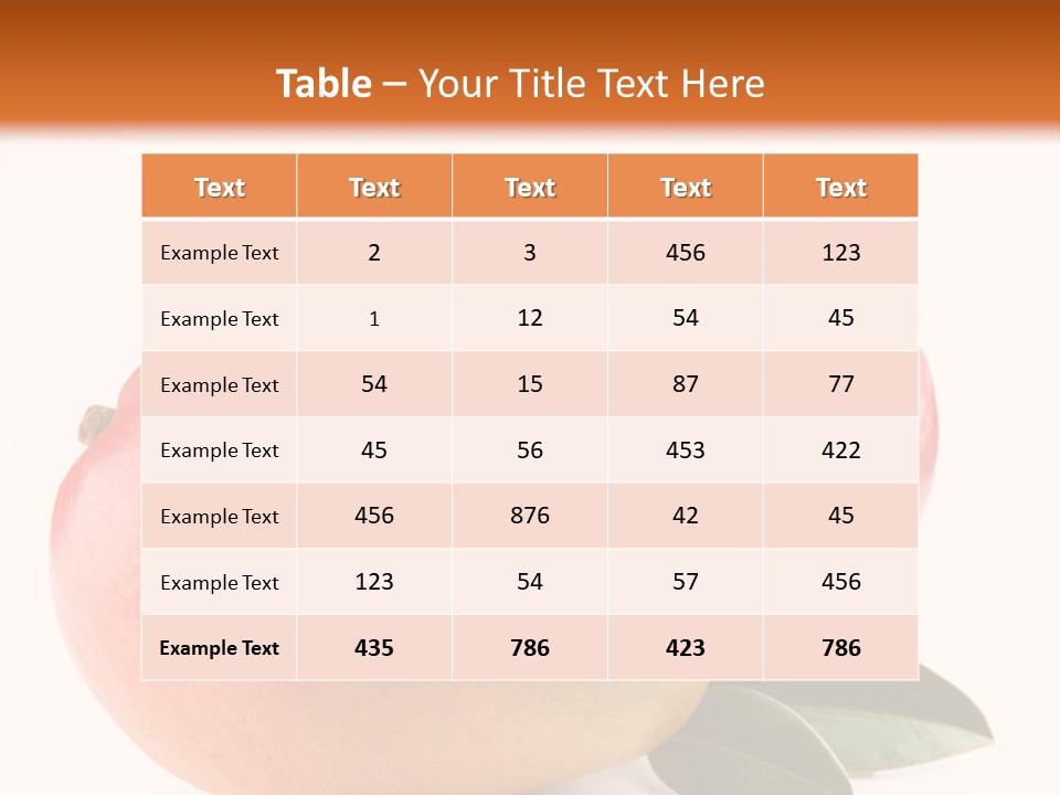 Gourmet Sweet Mango PowerPoint Template