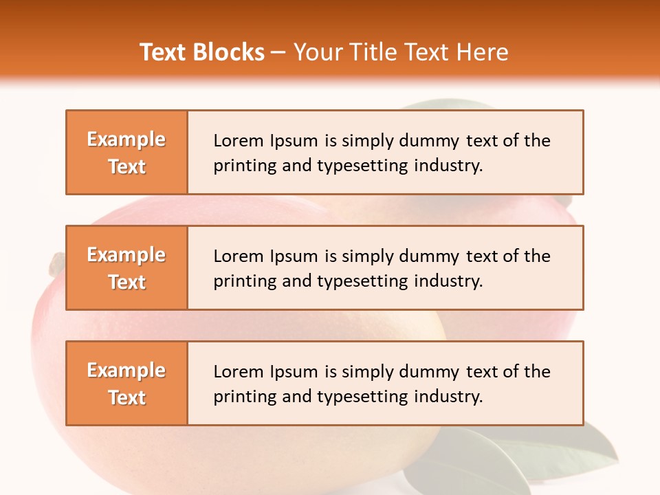 Gourmet Sweet Mango PowerPoint Template