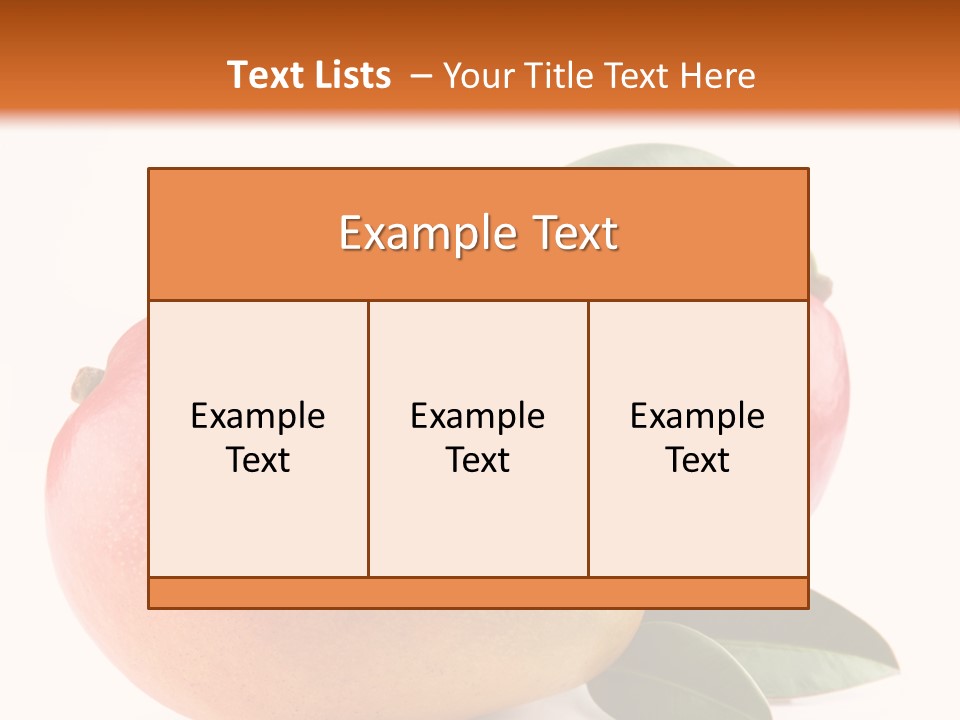 Gourmet Sweet Mango PowerPoint Template