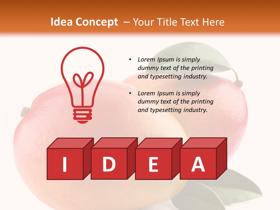 Gourmet Sweet Mango PowerPoint Template