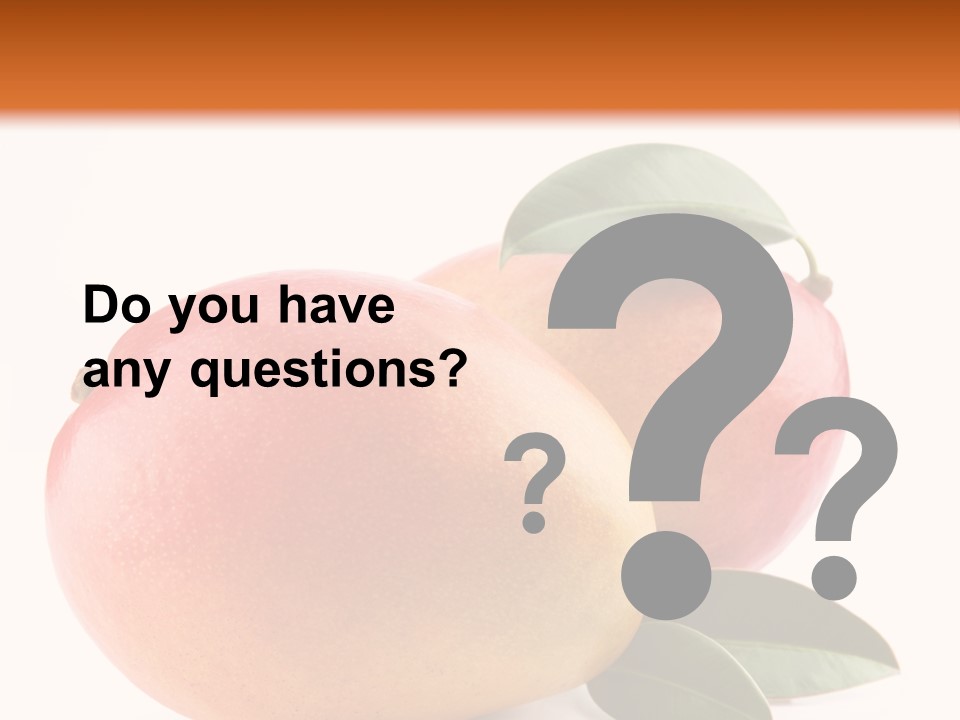 Gourmet Sweet Mango PowerPoint Template