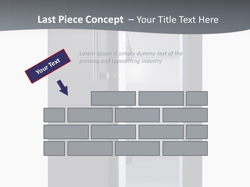 Chrome Isolated Handle PowerPoint Template