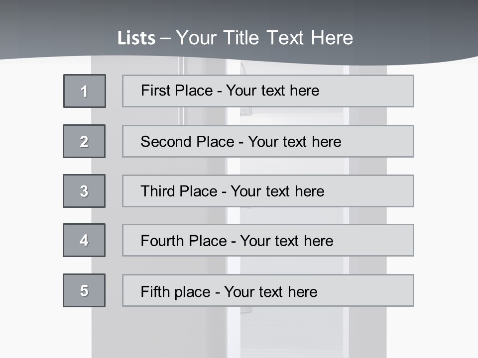 Chrome Isolated Handle PowerPoint Template