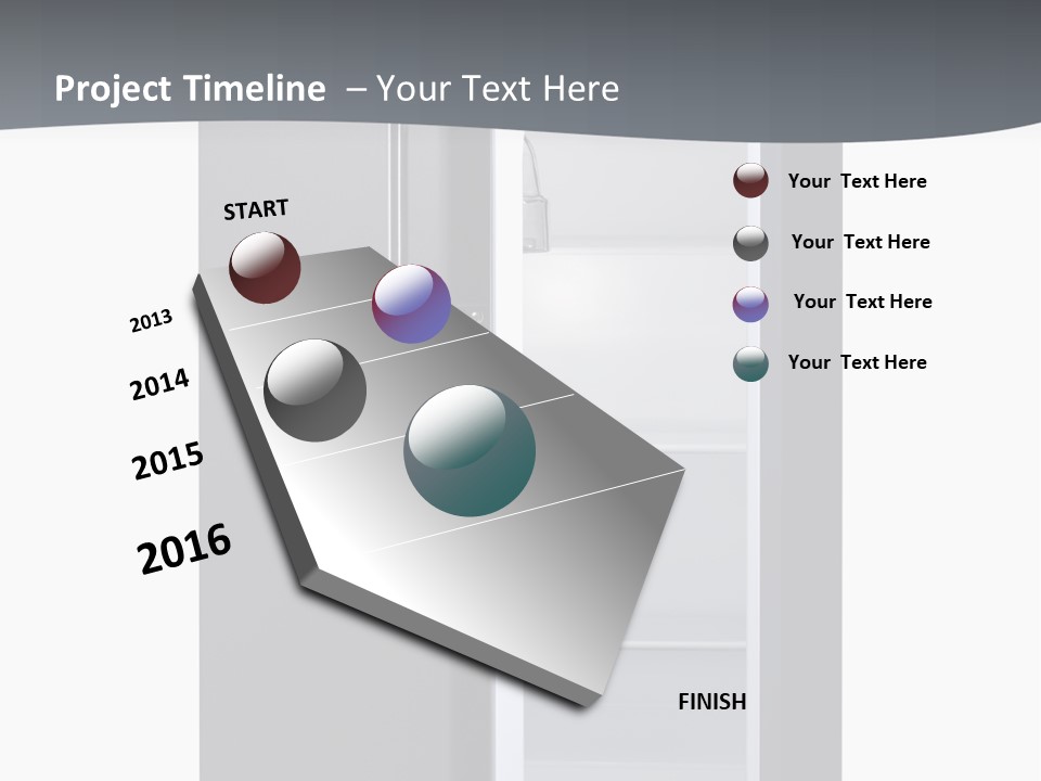 Chrome Isolated Handle PowerPoint Template