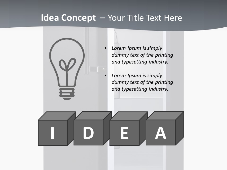 Chrome Isolated Handle PowerPoint Template