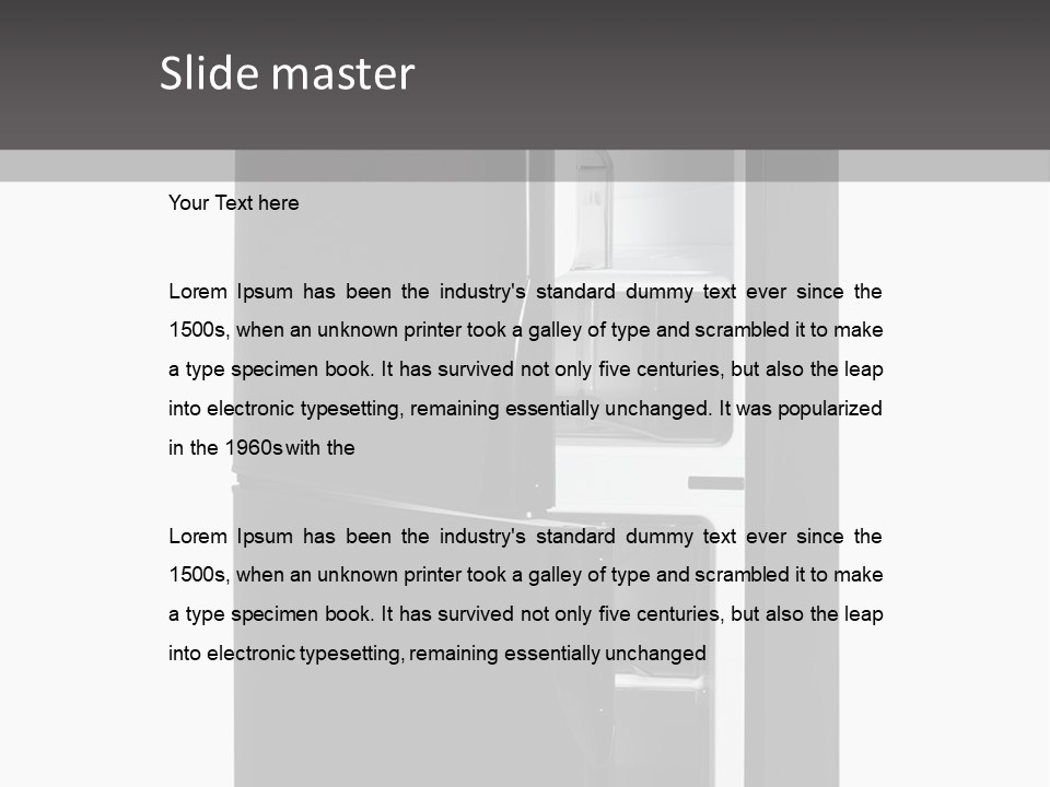 Open Frig House PowerPoint Template