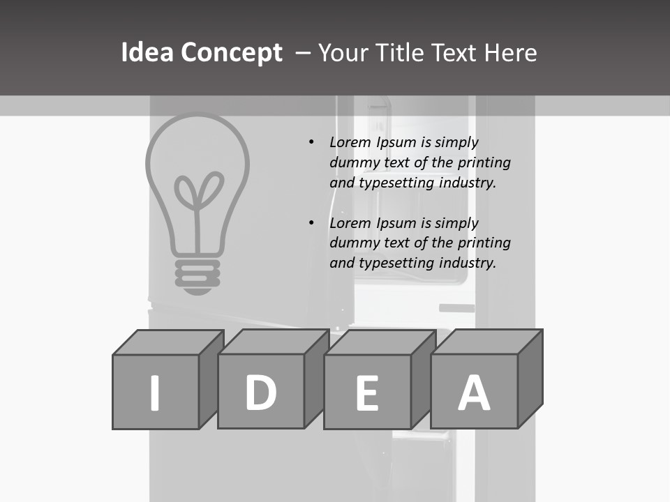 Open Frig House PowerPoint Template