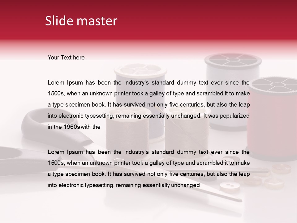 Buttons Supply Measure PowerPoint Template