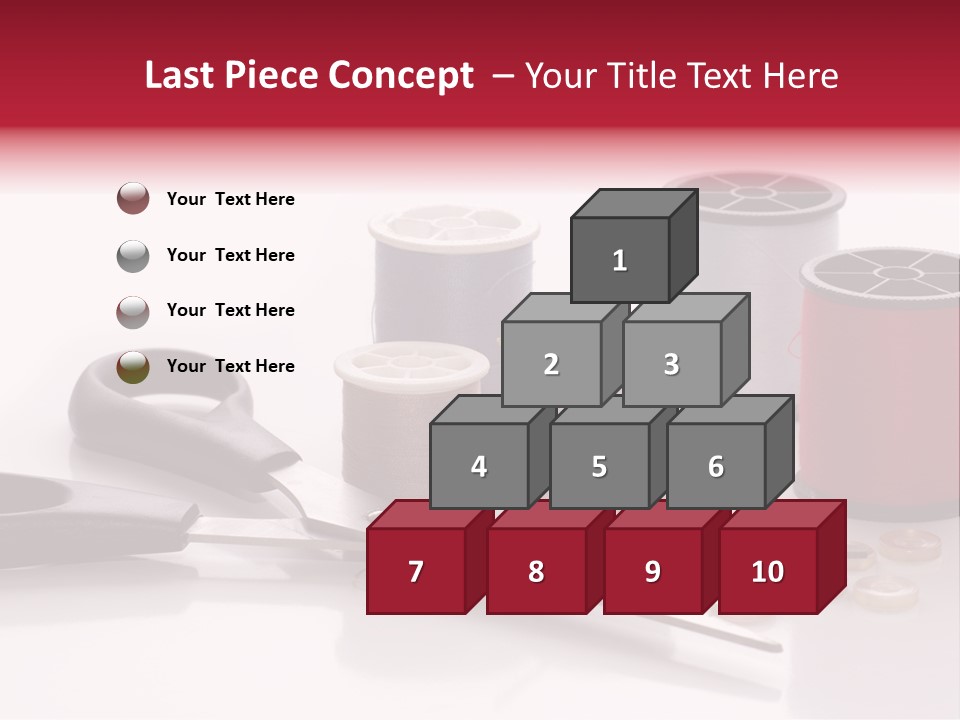 Buttons Supply Measure PowerPoint Template
