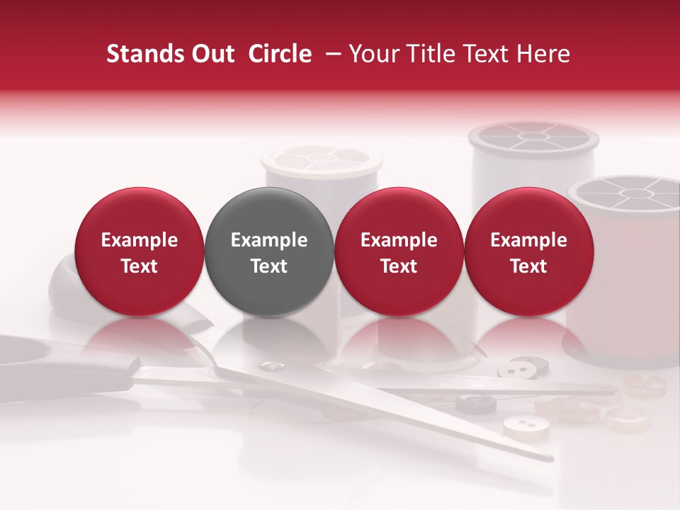 Buttons Supply Measure PowerPoint Template