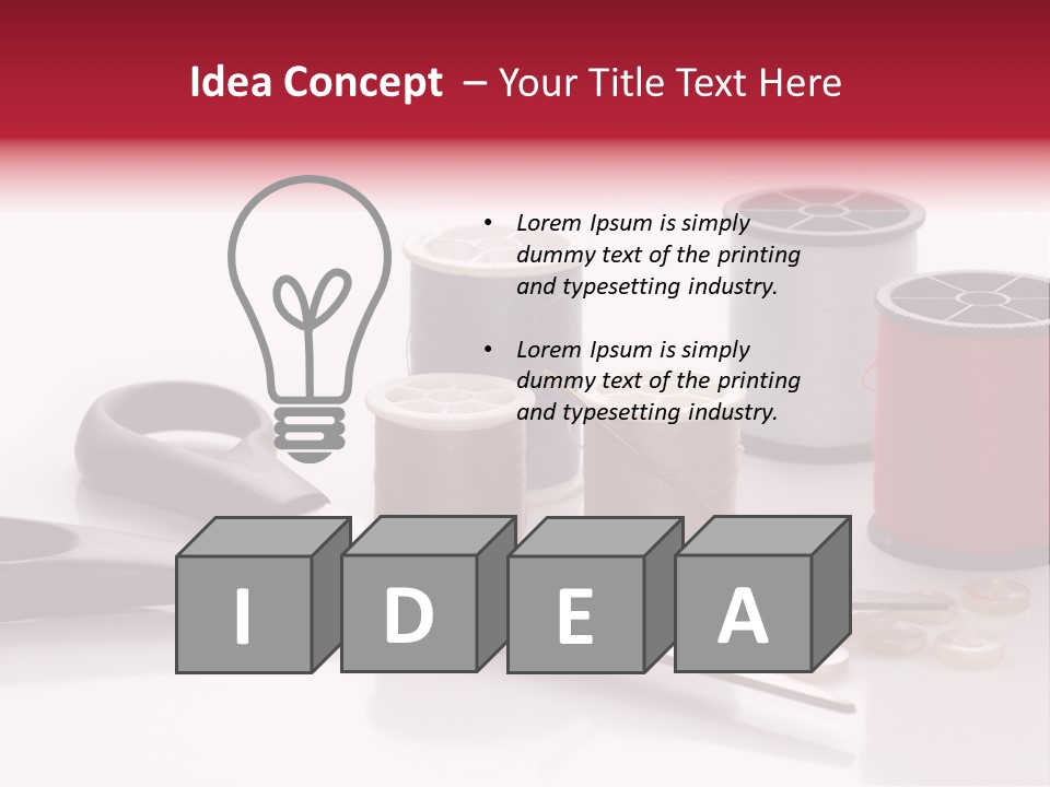 Buttons Supply Measure PowerPoint Template