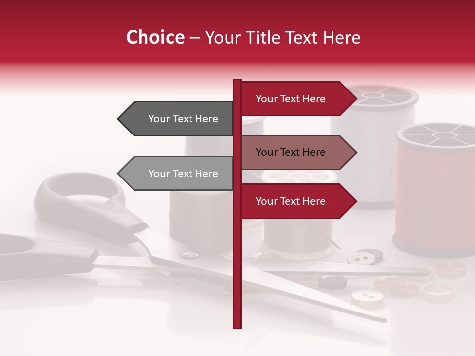 Buttons Supply Measure PowerPoint Template