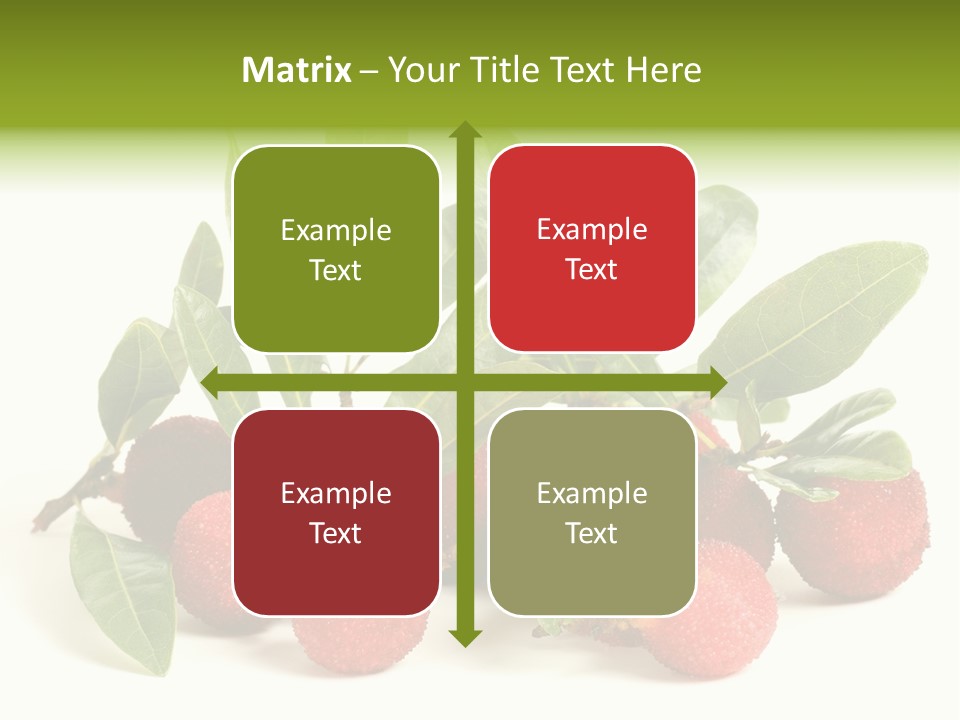 Leaf Waxberry Gourmet PowerPoint Template
