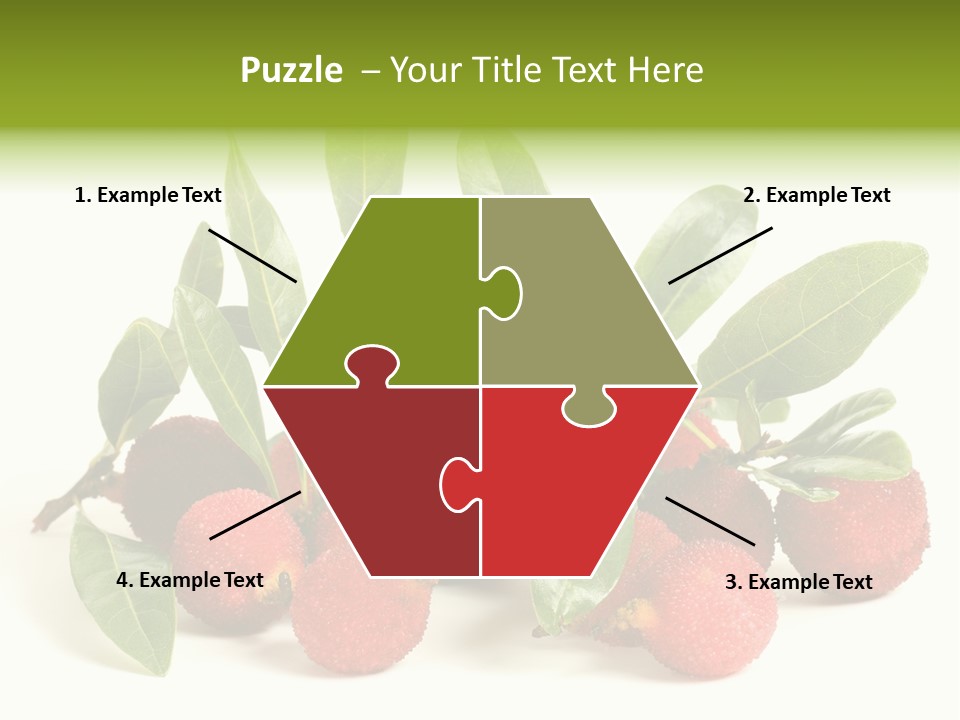 Leaf Waxberry Gourmet PowerPoint Template