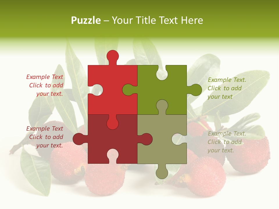Leaf Waxberry Gourmet PowerPoint Template