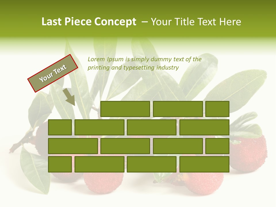 Leaf Waxberry Gourmet PowerPoint Template