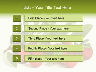 Leaf Waxberry Gourmet PowerPoint Template