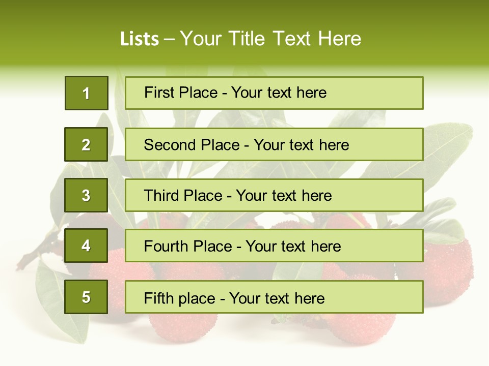 Leaf Waxberry Gourmet PowerPoint Template