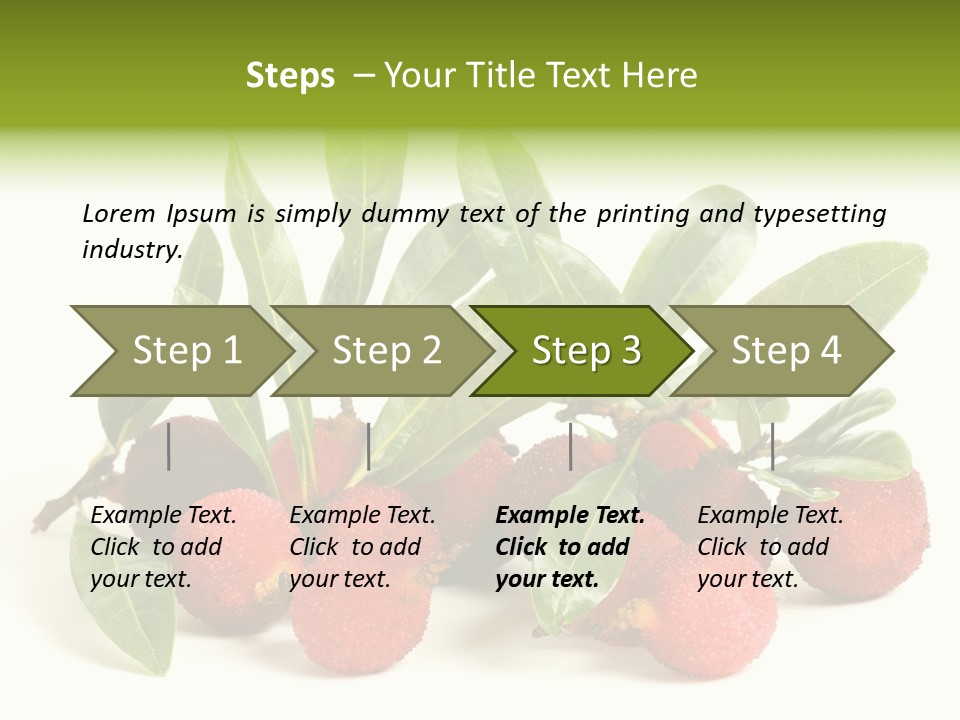 Leaf Waxberry Gourmet PowerPoint Template