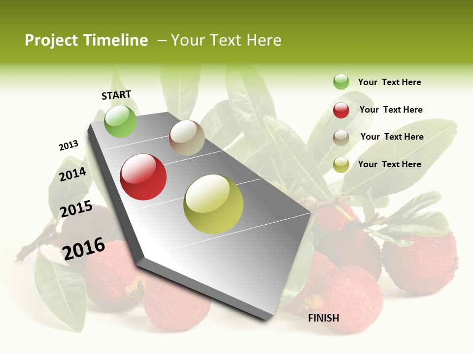 Leaf Waxberry Gourmet PowerPoint Template