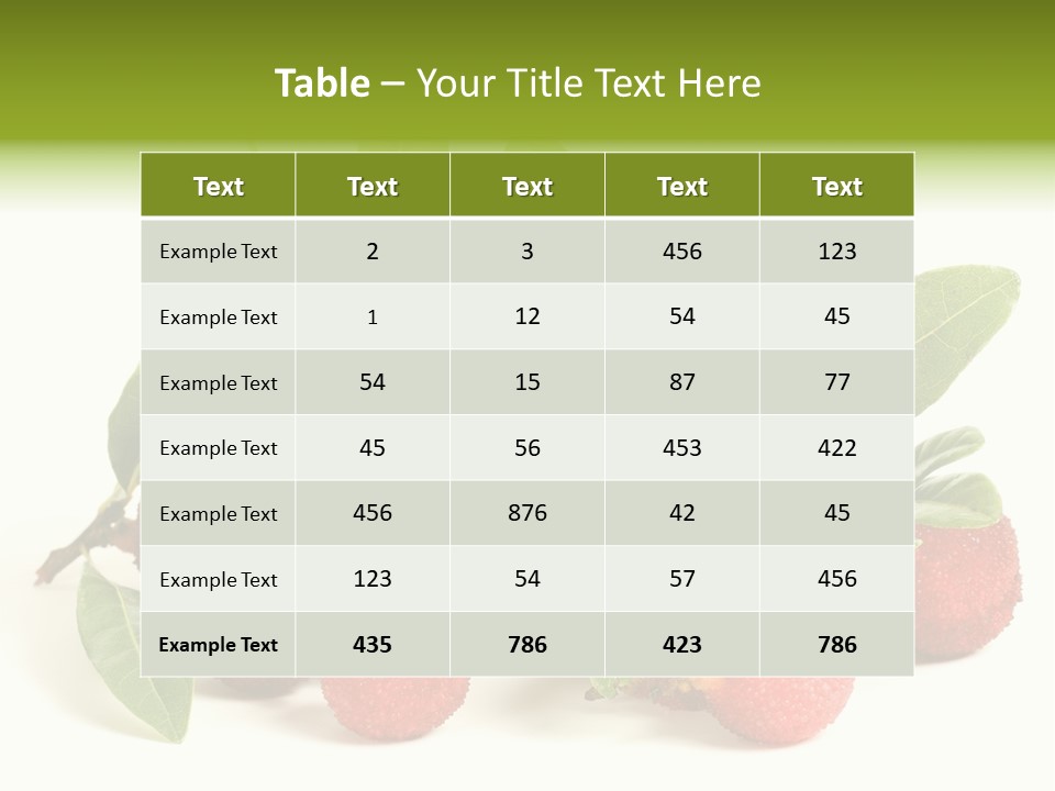 Leaf Waxberry Gourmet PowerPoint Template