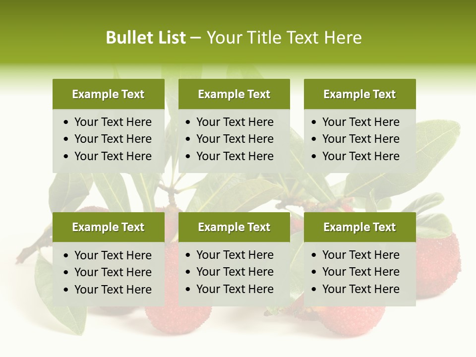 Leaf Waxberry Gourmet PowerPoint Template