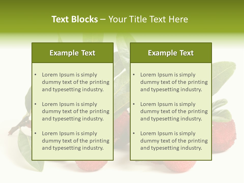 Leaf Waxberry Gourmet PowerPoint Template