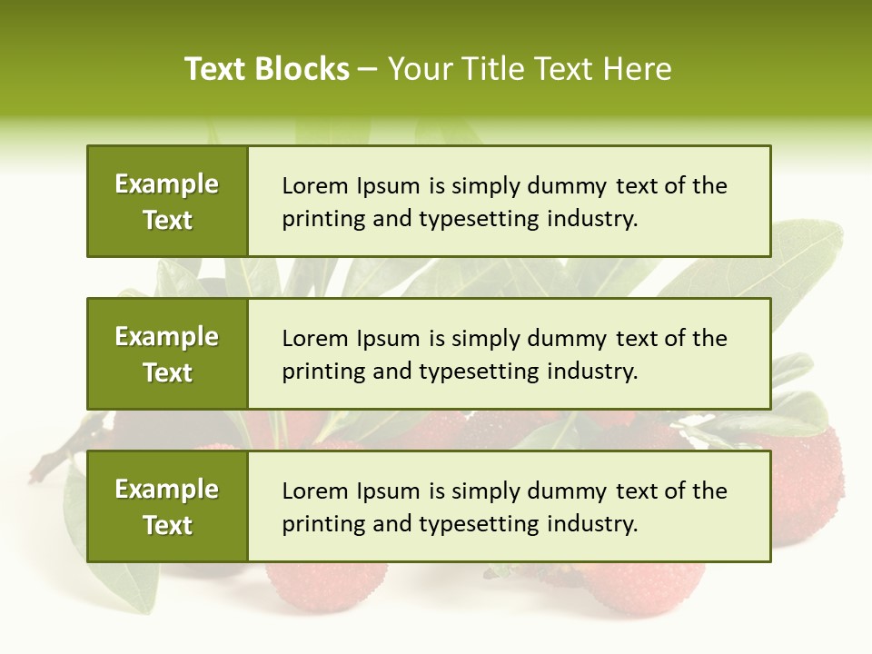 Leaf Waxberry Gourmet PowerPoint Template