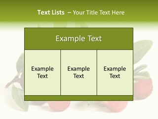Leaf Waxberry Gourmet PowerPoint Template