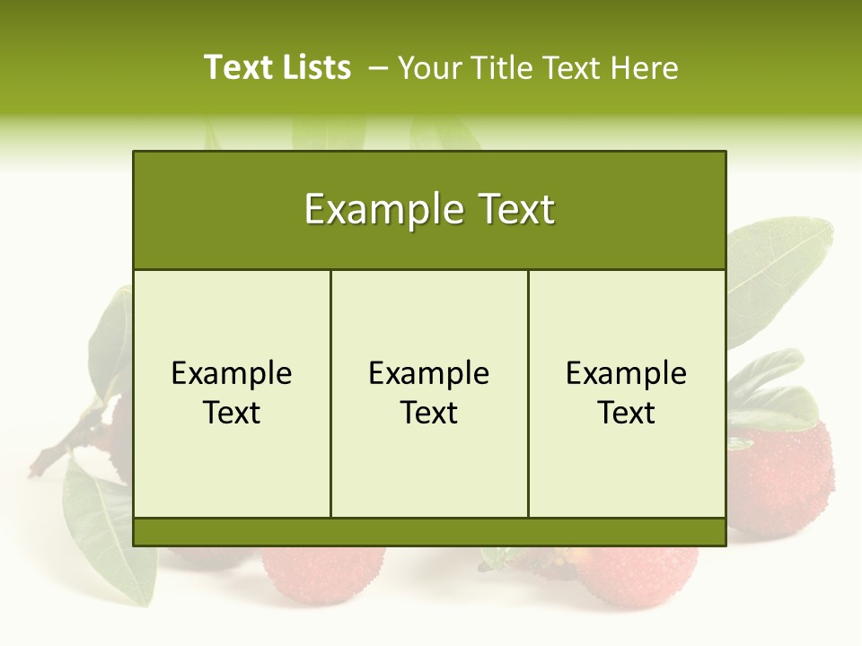 Leaf Waxberry Gourmet PowerPoint Template