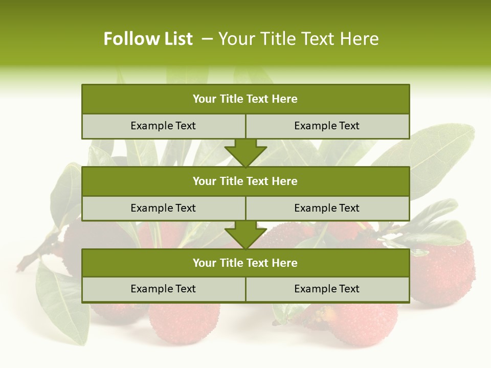 Leaf Waxberry Gourmet PowerPoint Template