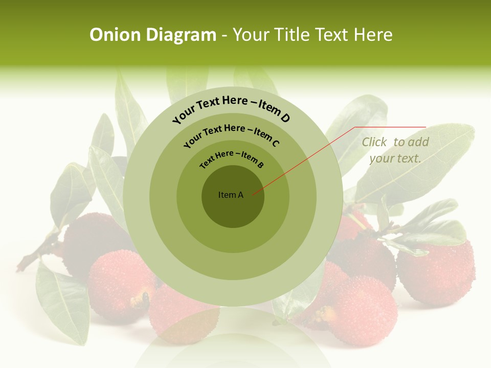 Leaf Waxberry Gourmet PowerPoint Template