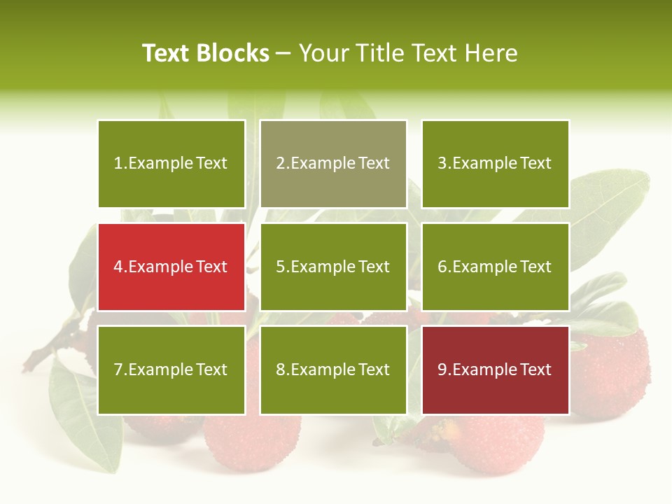 Leaf Waxberry Gourmet PowerPoint Template