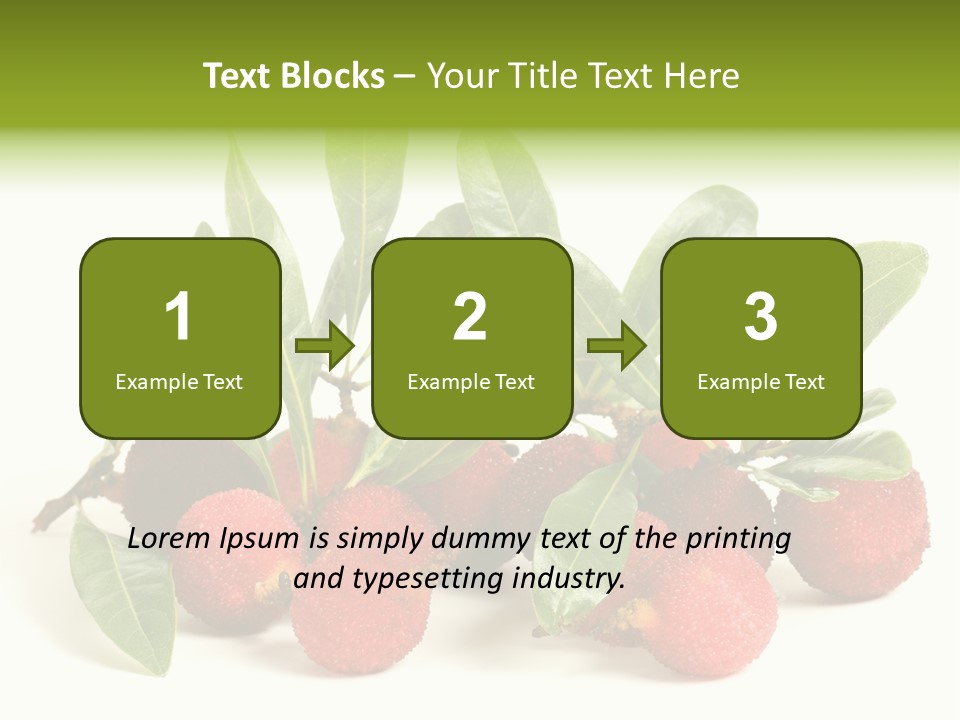 Leaf Waxberry Gourmet PowerPoint Template