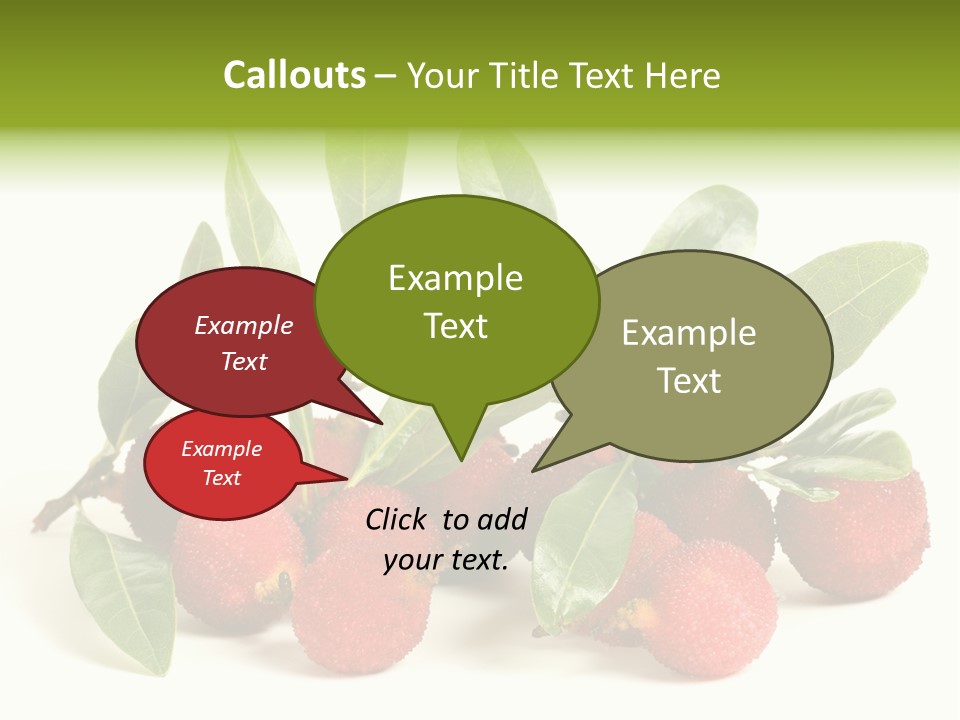 Leaf Waxberry Gourmet PowerPoint Template